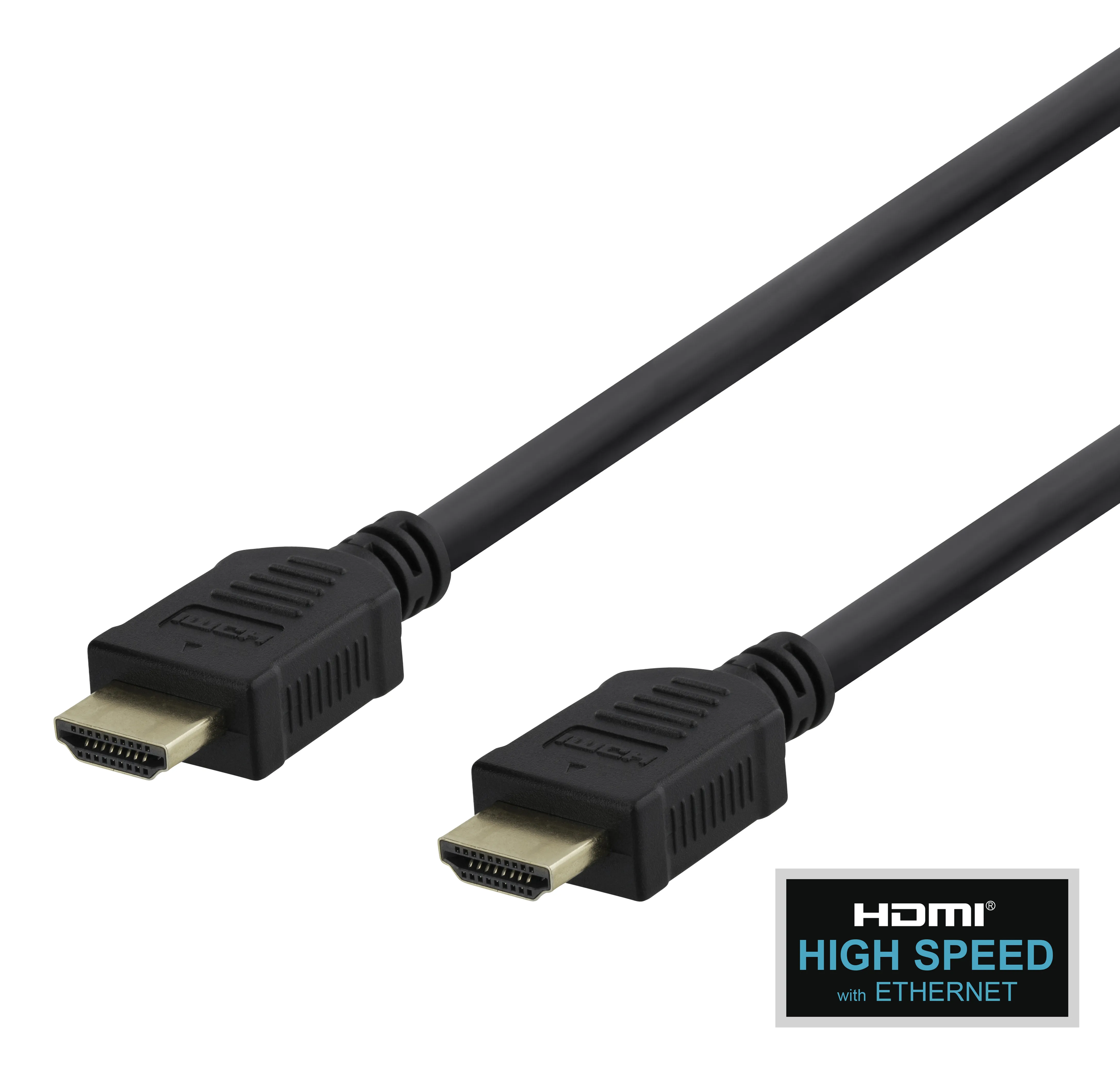 Deltaco HDMI 1.4 -kaapeli jossa Ethernet, 5 m, musta