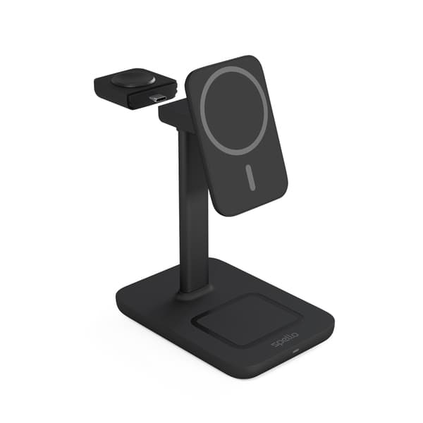 Spello 3in1 Magnetic Charging Station (MagSafe Compatible) - black