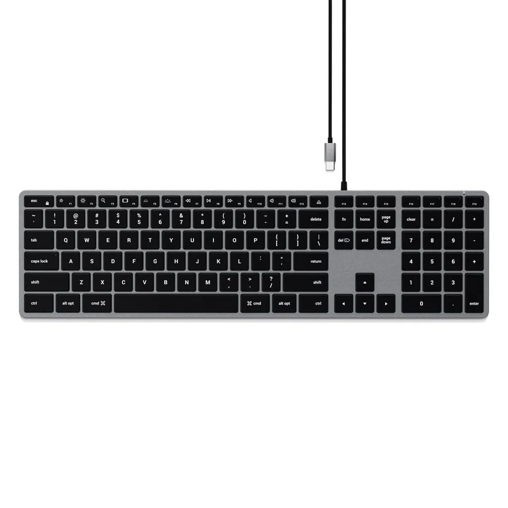 Satechi Slim W3 USB-C -näppäimistö, avaruudenharmaa – Satechi