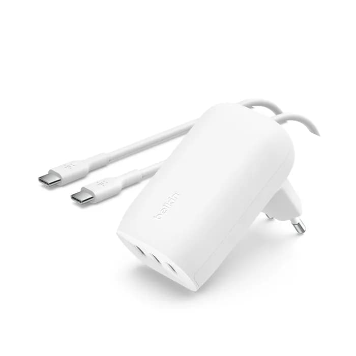 Belkin BoostCharge 3-Port USB-C -laturi, Valkoinen – Belkin