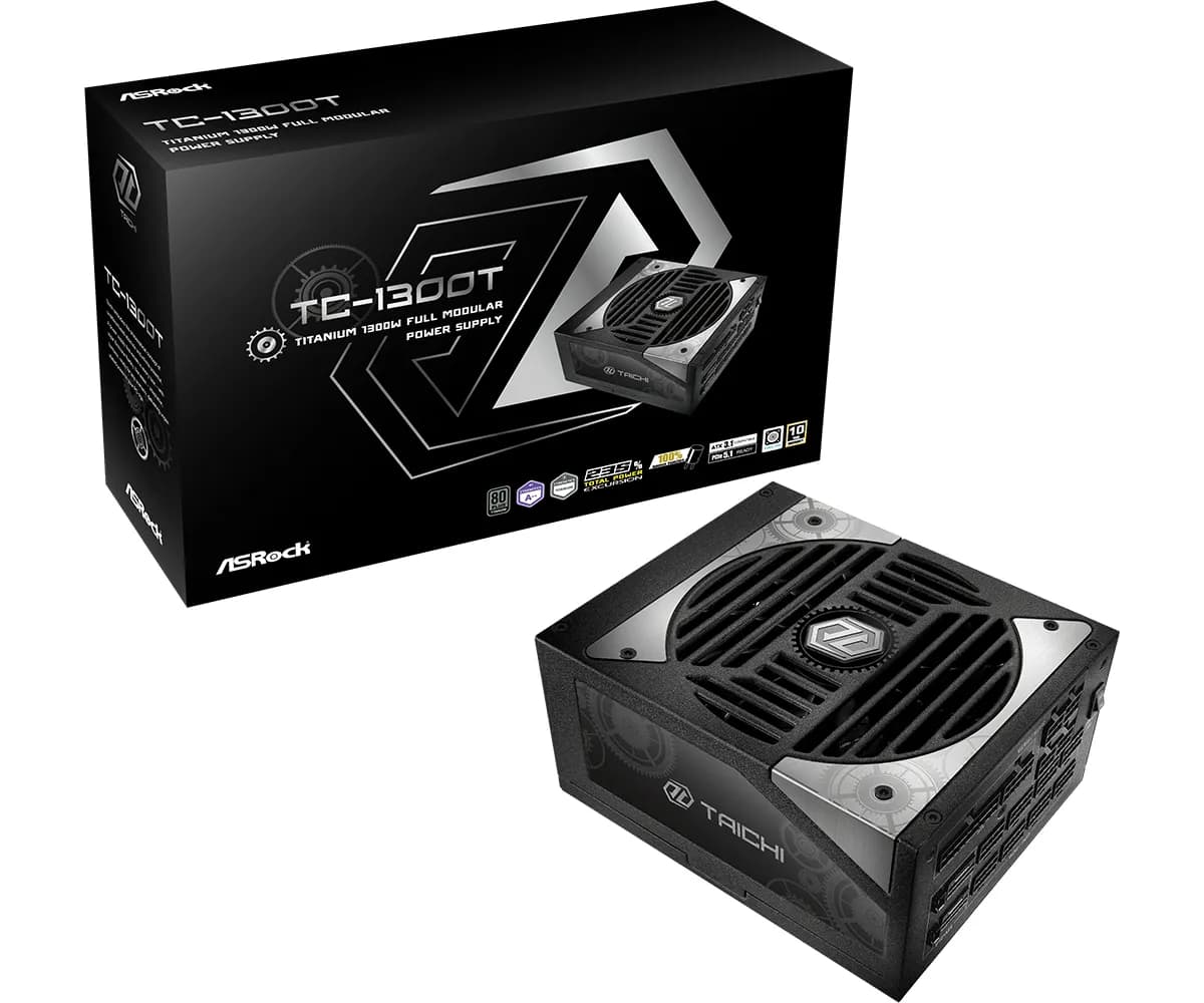 ASRock Taichi TC-1300T 1300W -virtalähde, 80 Plus Titanium – ASRock