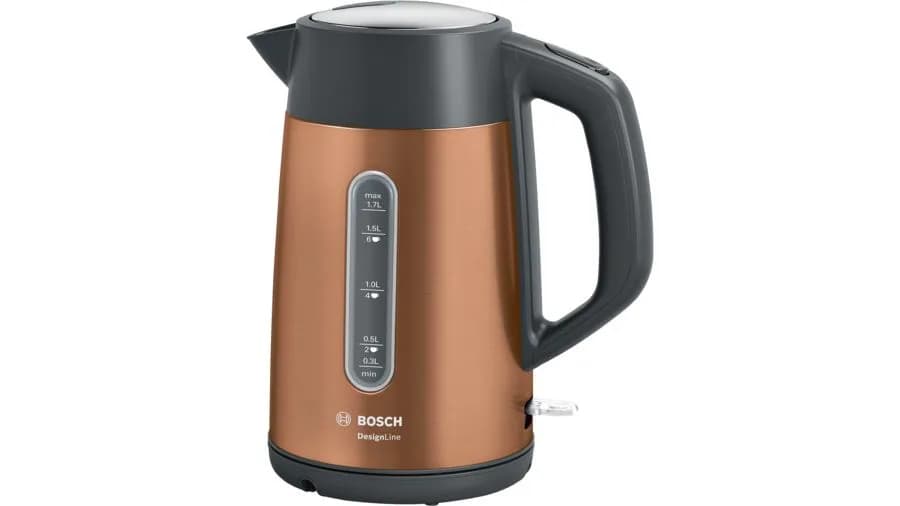 Bosch DesignLine TWK4P439 -vedenkeitin, 1,7 l, 2400 W, Noble copper crystal