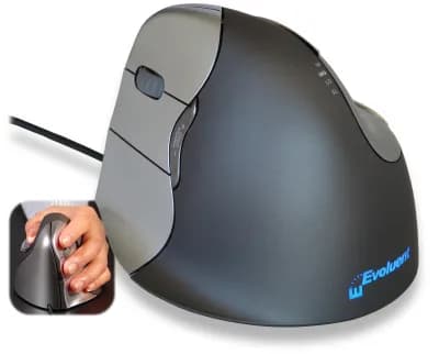 Evoluent VerticalMouse 4 VM4L -langallinen ergonominen hiiri, musta – Evoluent