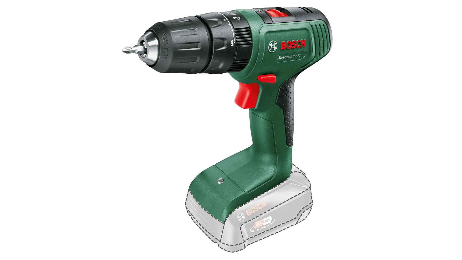 Bosch Cordless Impact Drill EasyImpact 18V-40 (green/black, without battery and charger)