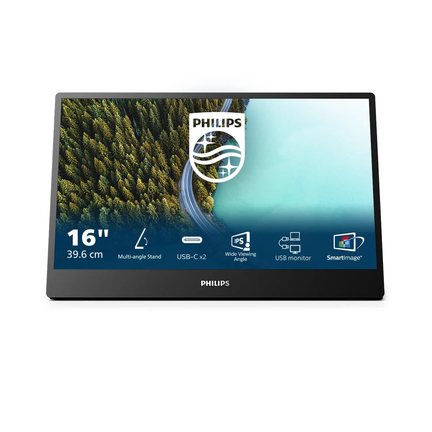 Philips 16B1P3302D-00 15.6" Full HD, IPS -kannettava näyttö, USB-C hub