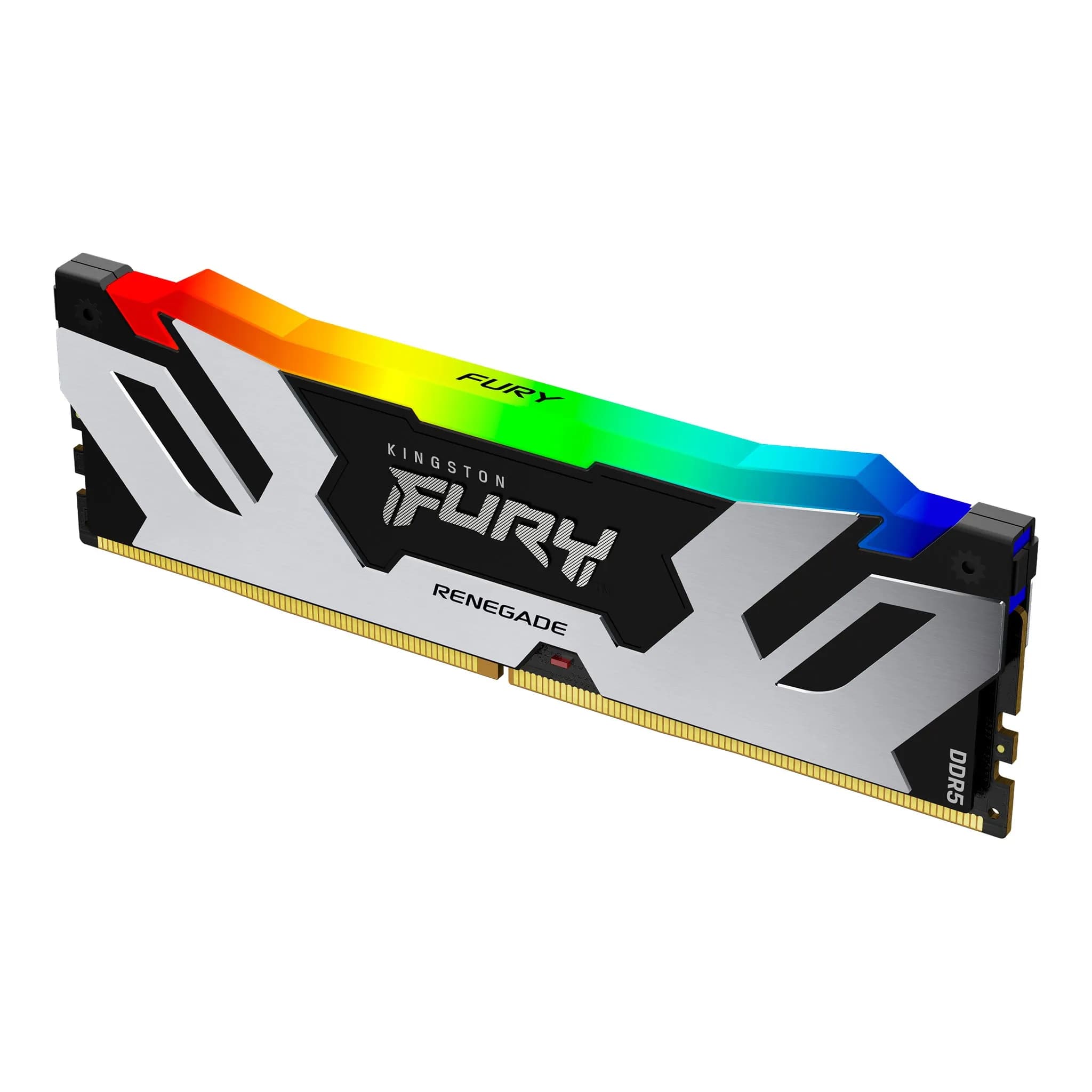 Kingston FURY Renegade RGB 48 Gt (1 x 48 Gt) DDR5 6400 MHz, CL32 -muisti, musta/hopea (XMP) – Kingston