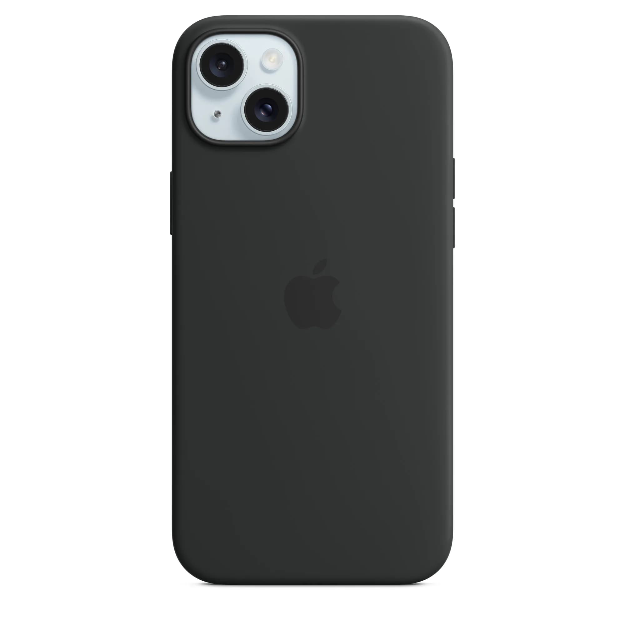 Apple iPhone 15 Plus -silikonikuori magsafella, Musta – Apple