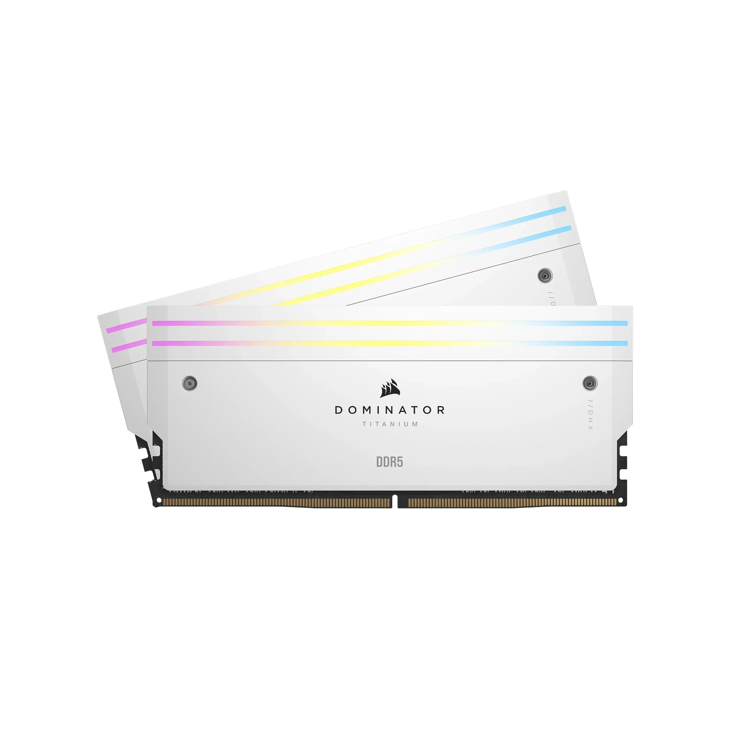 Corsair Dominator Titanium RGB 96 Gt (2 x 48 Gt) DDR5 6400 MHz, CL32 -muisti, valkoinen (XMP)