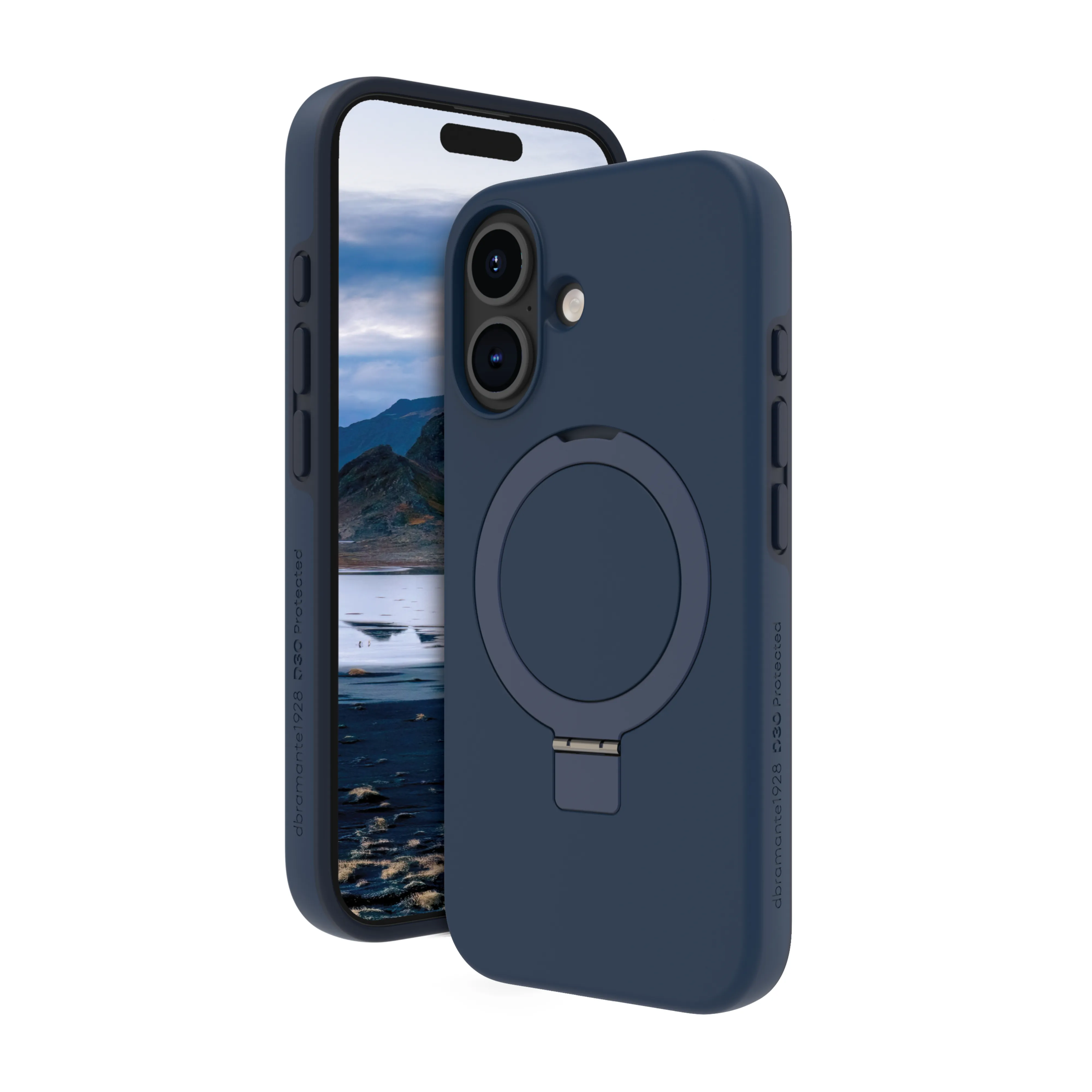 Dbramante1928 Iceland Ultra D3O MagSafe Kickstand, iPhone 16 Plus -suojakuori, Sininen – DBRAMANTE