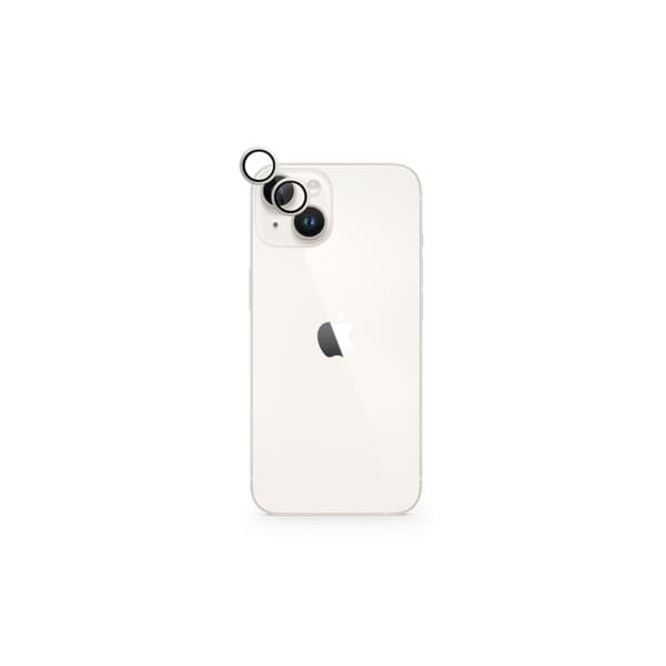 Epico Aluminium Lens, iPhone 14 / 14 Plus -kameran linssinsuoja, Starlight