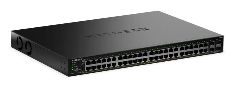 NETGEAR GS348TP - 48-porttinen hallittava Gigabit Ethernet PoE+ -kytkin, musta
