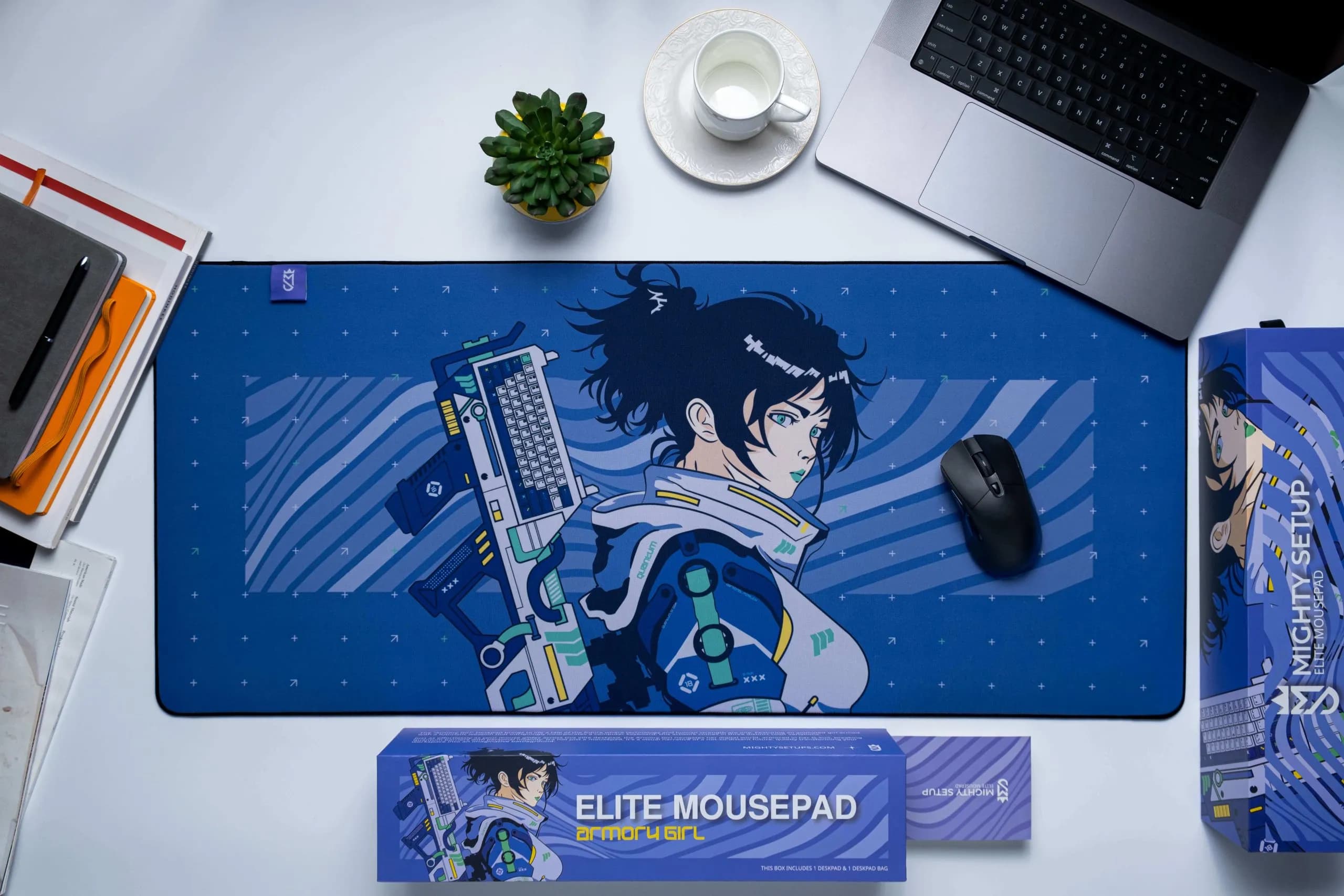 Mighty Setup Armory Girl -pelihiirimatto, 430x100 mm, liila – MIGHTY SETUP