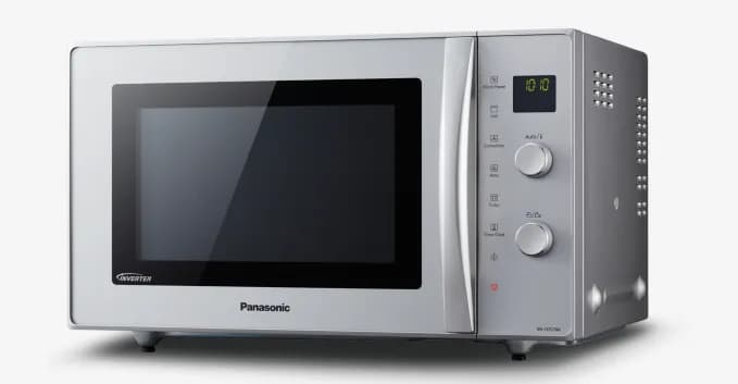 Panasonic Mikroaaltouuni ja kiertoilmauuni yhdistelmälaite -mikroaaltouuni, hopea,, 27l