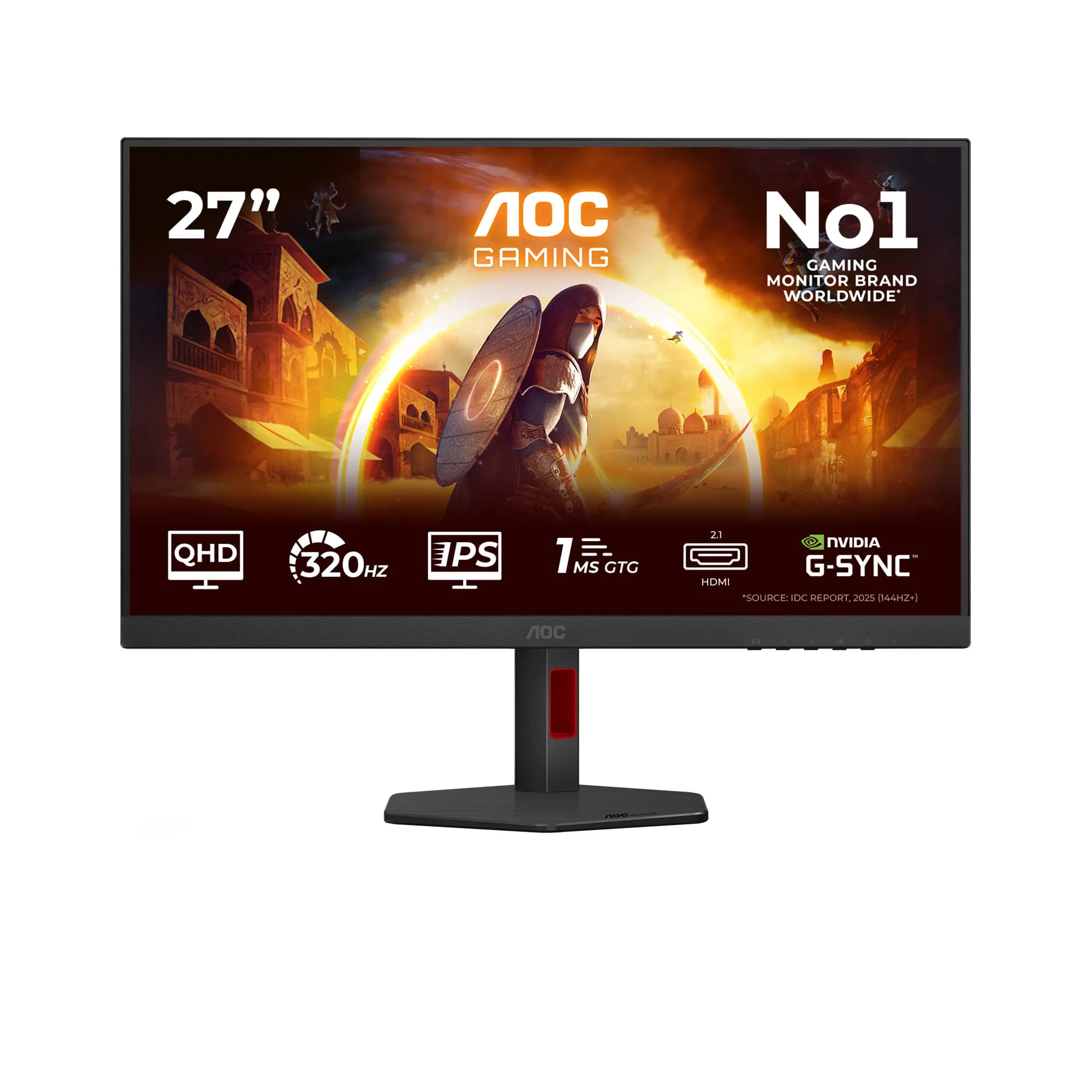 AOC Q27G4SRU 27" QHD, Fast IPS -pelinäyttö, USB hub – AOC