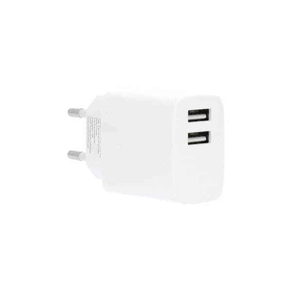 GEAR Charger 220V 2xUSB-A 3.4A White USB-C 2.0 Cable 1m – Gear