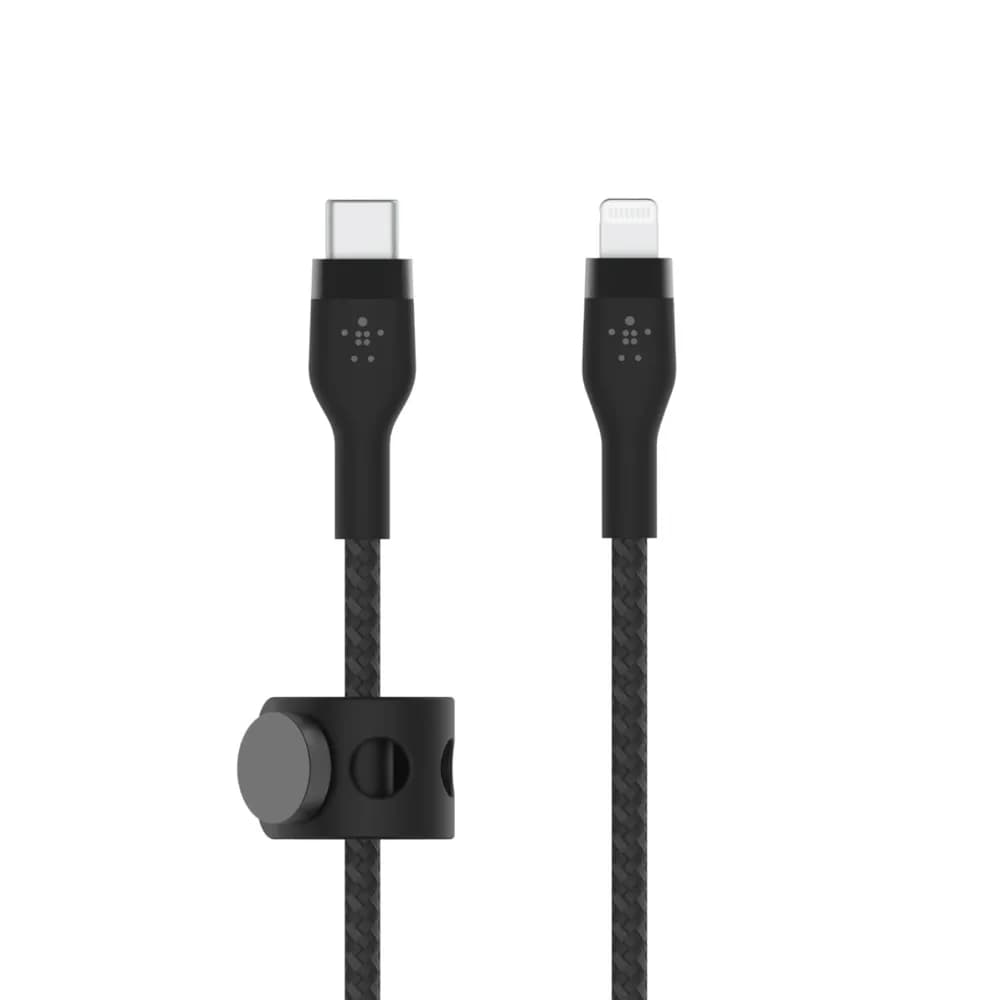Belkin BoostCharge Pro Flex USB-C – Lightning -kaapeli, 1 m, musta
