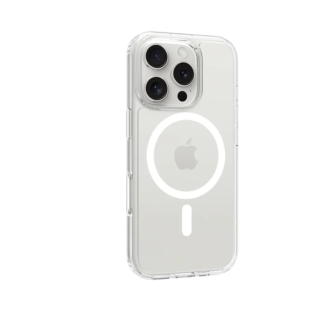 Screenor Bumper MagSafe, iPhone 16 Pro -suojakuori, Läpinäkyvä