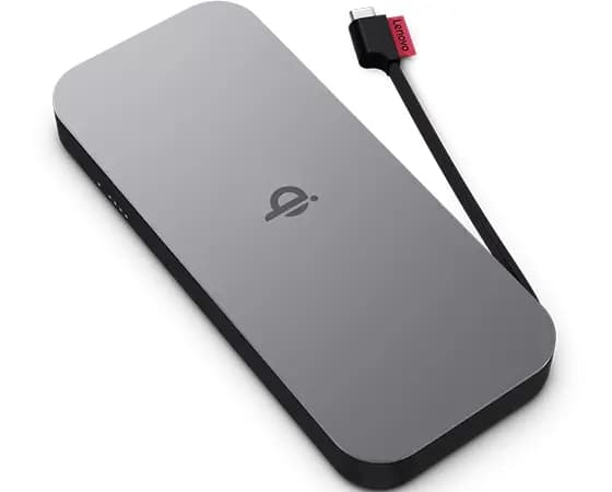 Lenovo GO Wireless Mobile Power Bank 10000 mAh, 10W -varavirtalähde, Musta