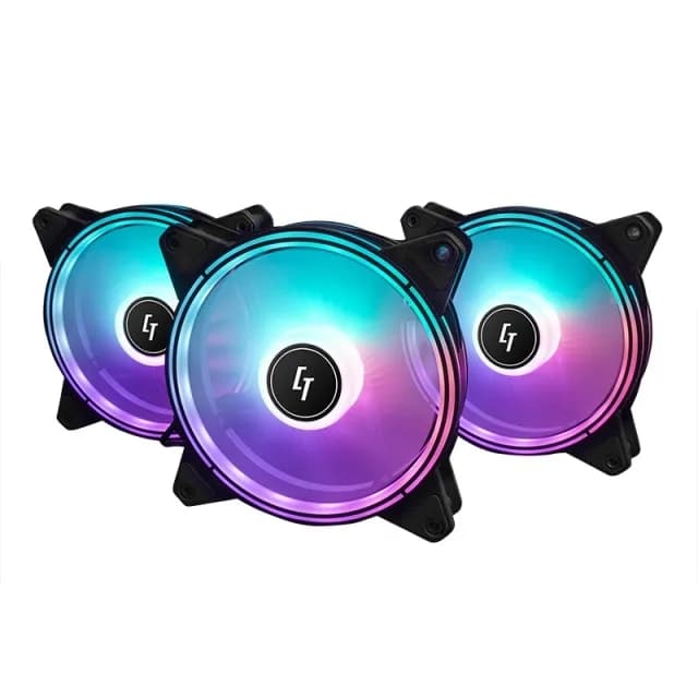 CHIEFTEC Nova NF-3012-RGB -kotelotuuletinsarja, 3x 120 mm, Musta