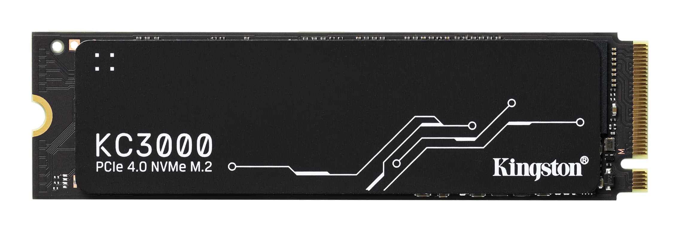 Kingston KC3000 1 Tt M.2 PCIe 4.0 x4 NVMe -SSD-levy, musta