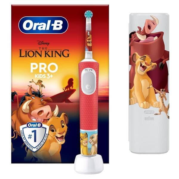 Oral-B Vitality Pro Kids Leijonakuningas -sähköhammasharja - Punainen – Oral-b