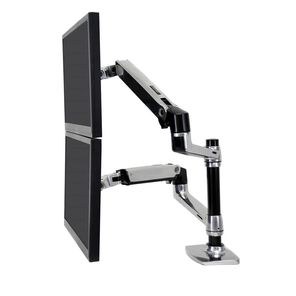 Ergotron LX ReDesign Dual Arm Pole Mount 2 flat panels or fp+ notebook