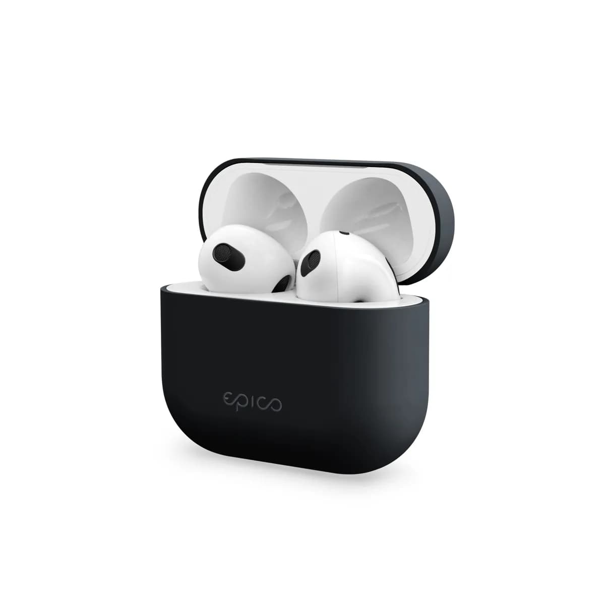 Epico Silicone Cover, AirPods (3rd Gen) -suojakuori, Musta