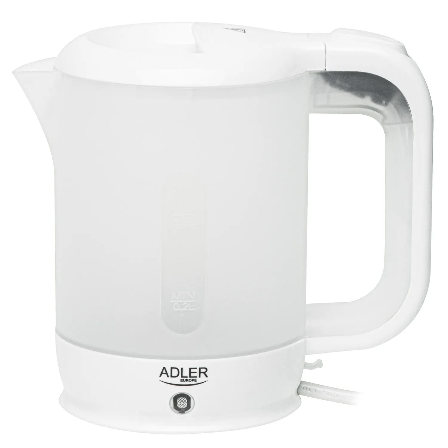 Adler AD 1381 -vedenkeitin, 0,5 l, 900 W, valkoinen