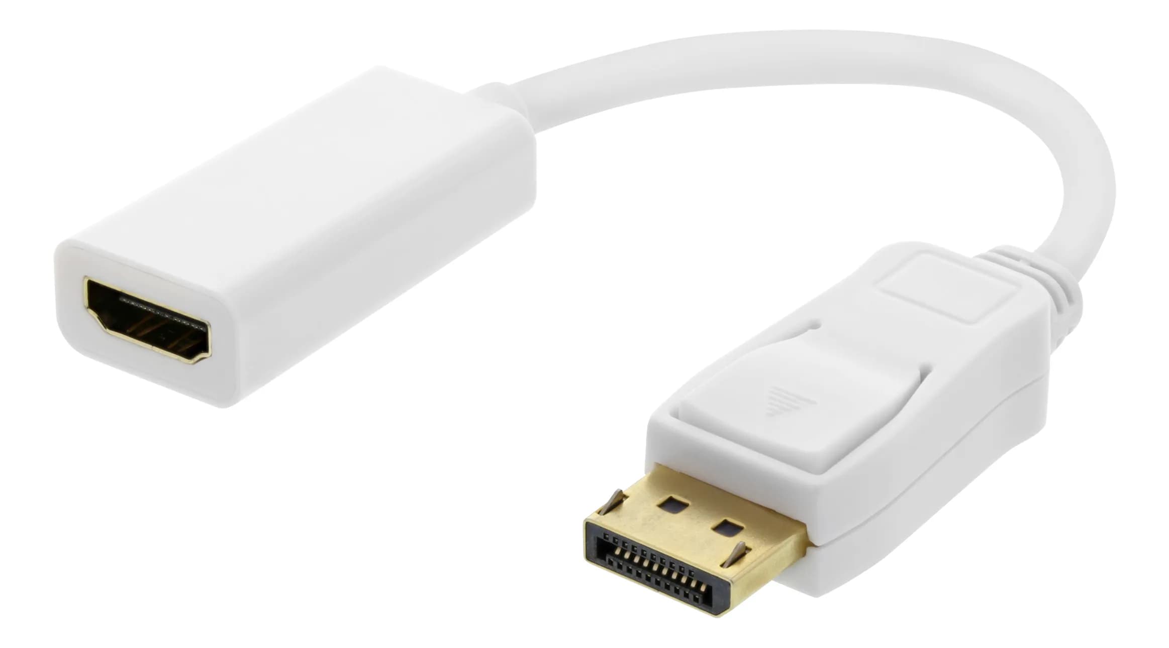 Deltaco  DisplayPort – HDMI -adapteri, Valkoinen – Deltaco