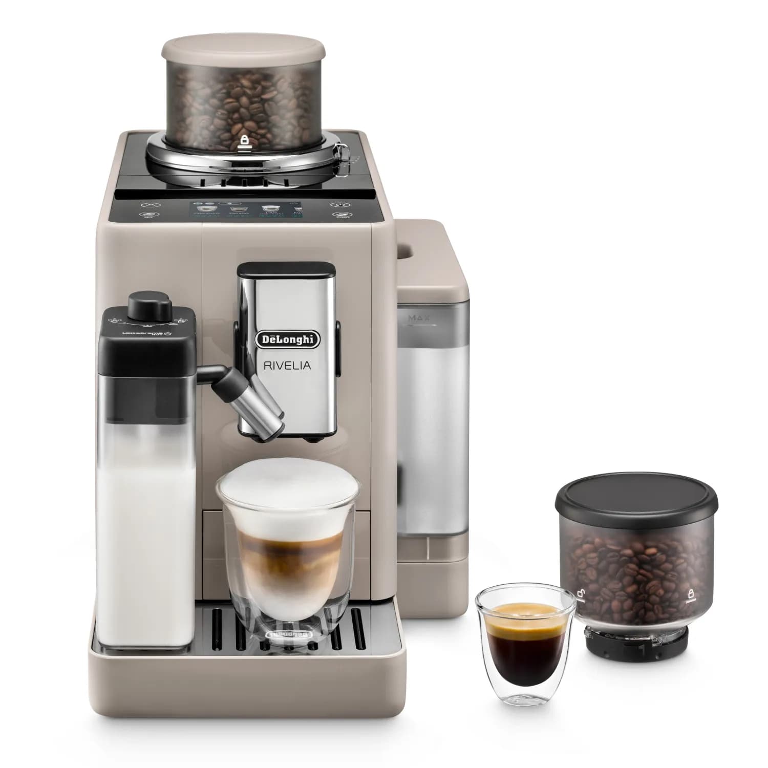 Delonghi Rivelia EXAM440.55 -espressokeitin, täysautomaattinen, Beige