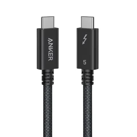 Anker Prime Thunderbolt 5 -kaapeli, jossa 8K, Braided, 1 m, musta