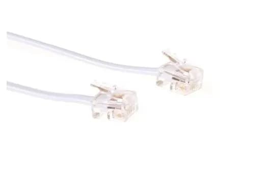 MicroConnect RJ11 1m -puhelinkaapeli, valkoinen – Microconnect