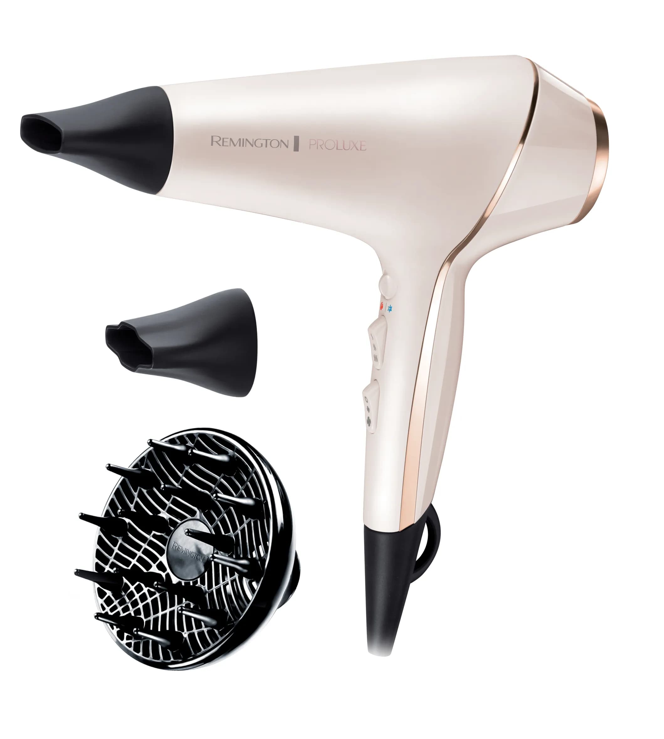 Remington PROluxe AC9140, 2400 W -hiustenkuivaaja, Pearlescent white with rose gold accents – REMINGTON