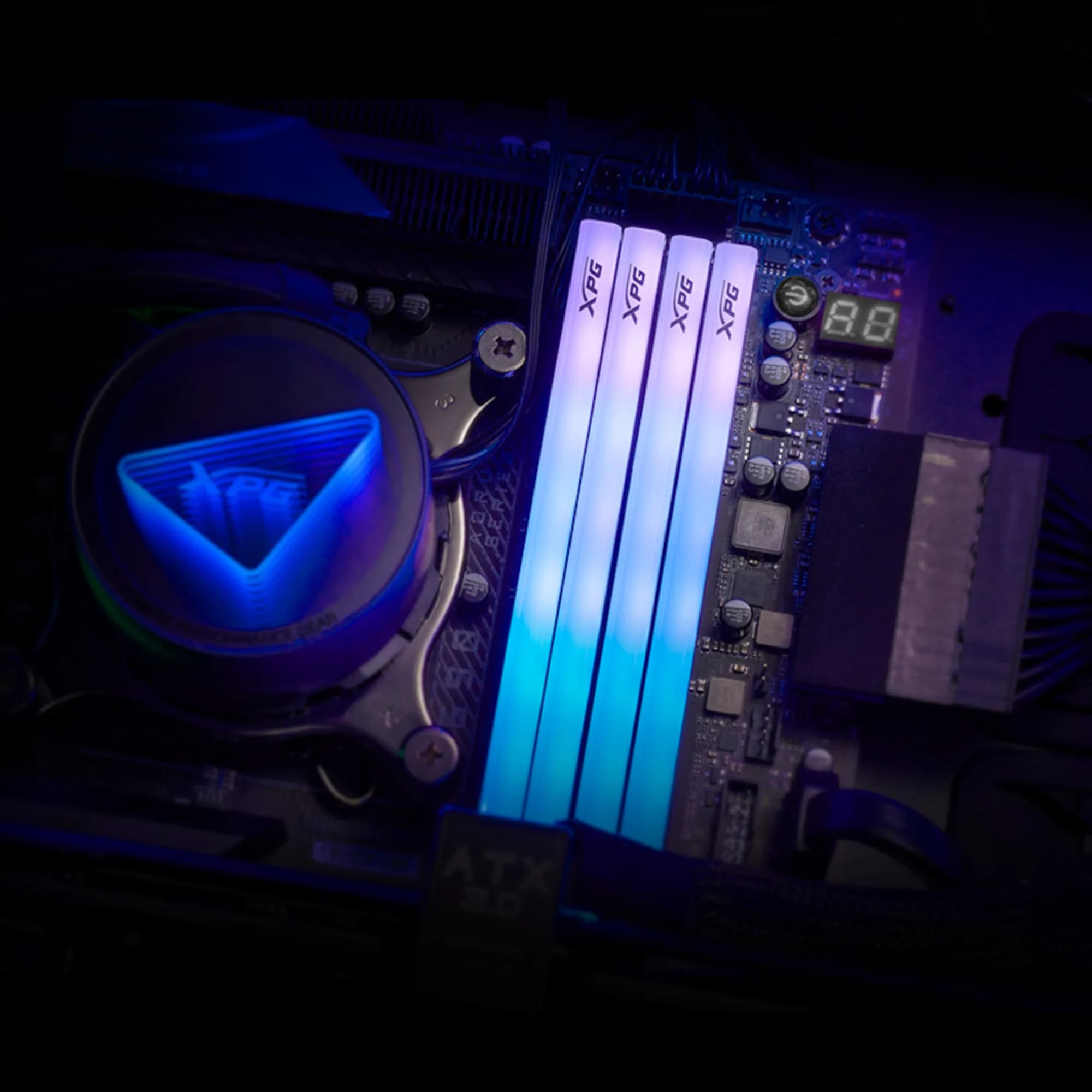 ADATA RGB 16 Gt (1 x 16 Gt) DDR5 6000 MHz, CL30 -muisti, valkoinen (XMP/EXPO)