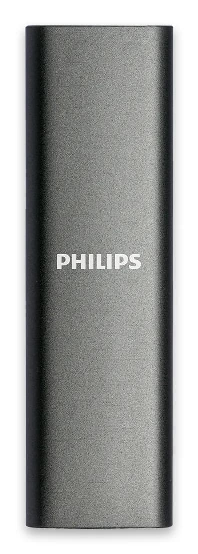 Philips Ultra Speed 2 Tt USB-C -ulkoinen SSD, kannettava, harmaa – Philips