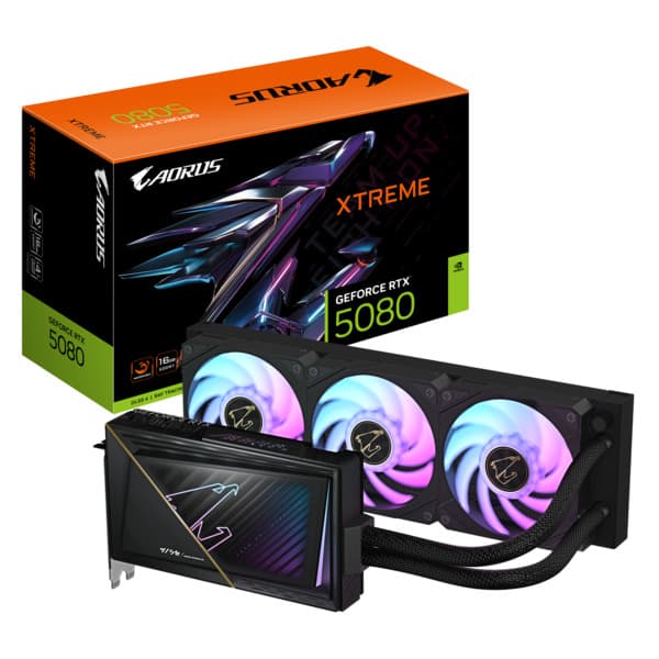 Gigabyte GeForce RTX 5080 Aorus Xtreme Waterforce 16 Gt OC -näytönohjain – Gigabyte