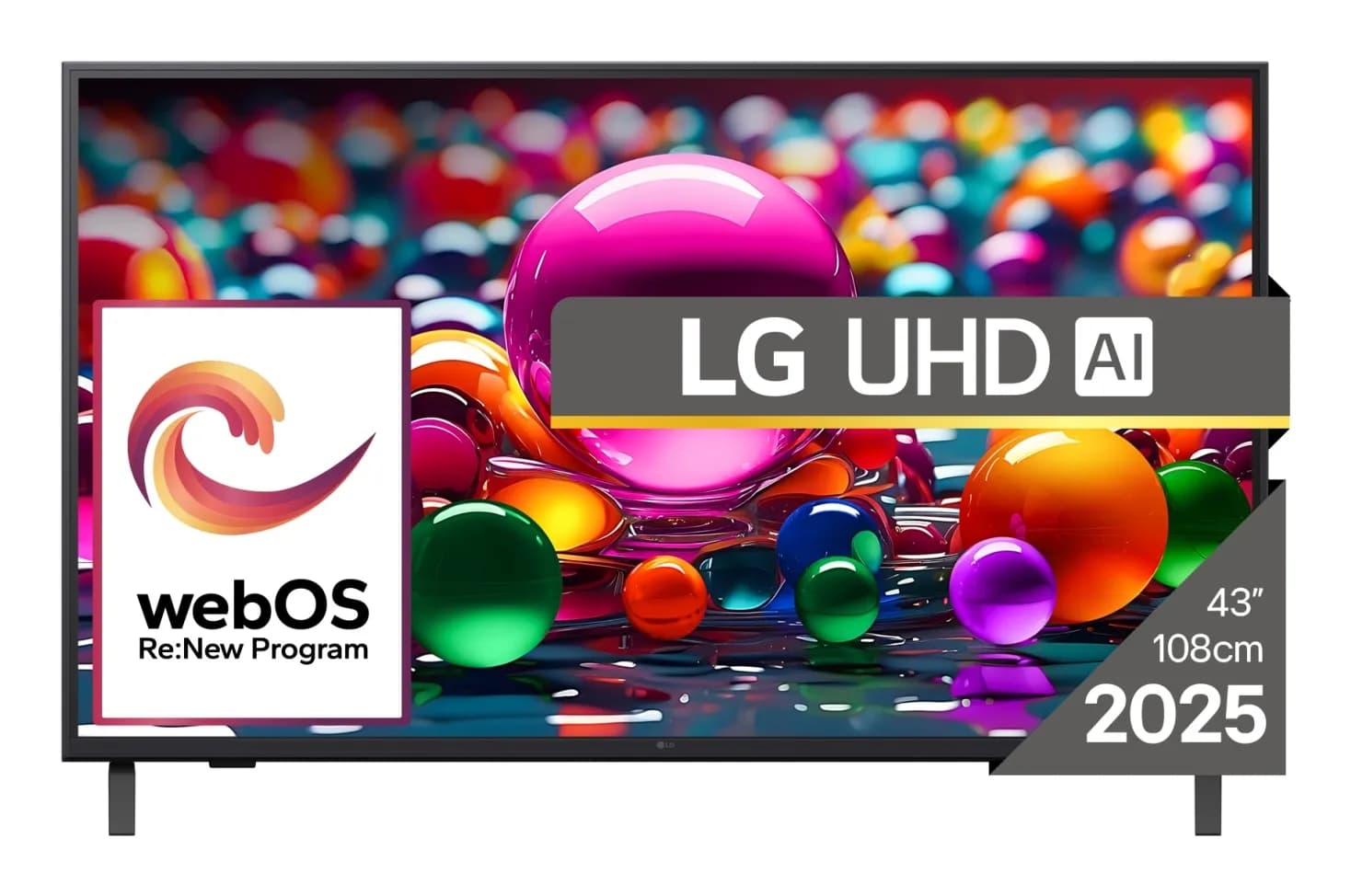LG 43UA74003LB 43" 4K LED webOS TV, 60 Hz, HDR10 – LG