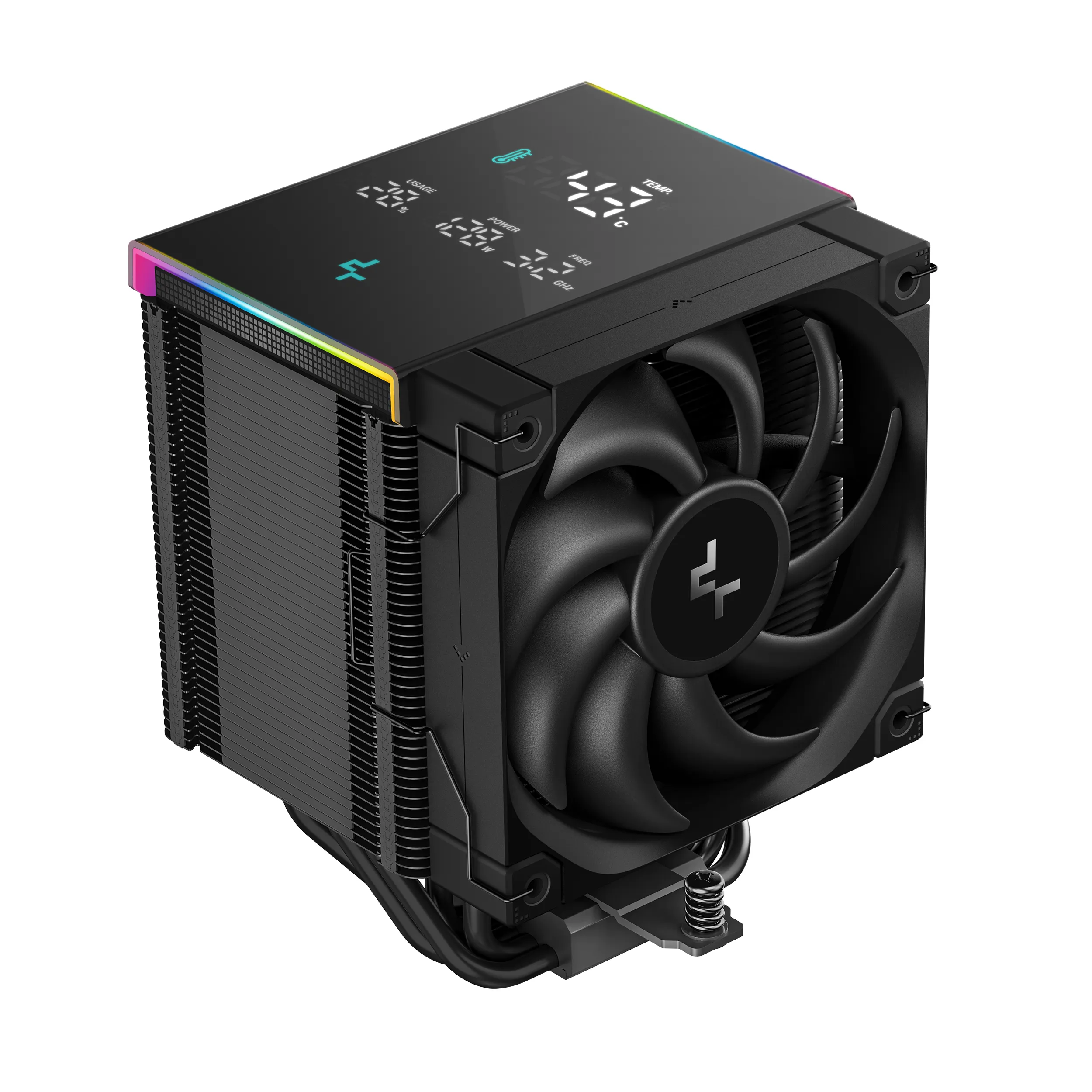 DeepCool AK500 Digital Pro, 120 mm ARGB -prosessorijäähdytin, musta