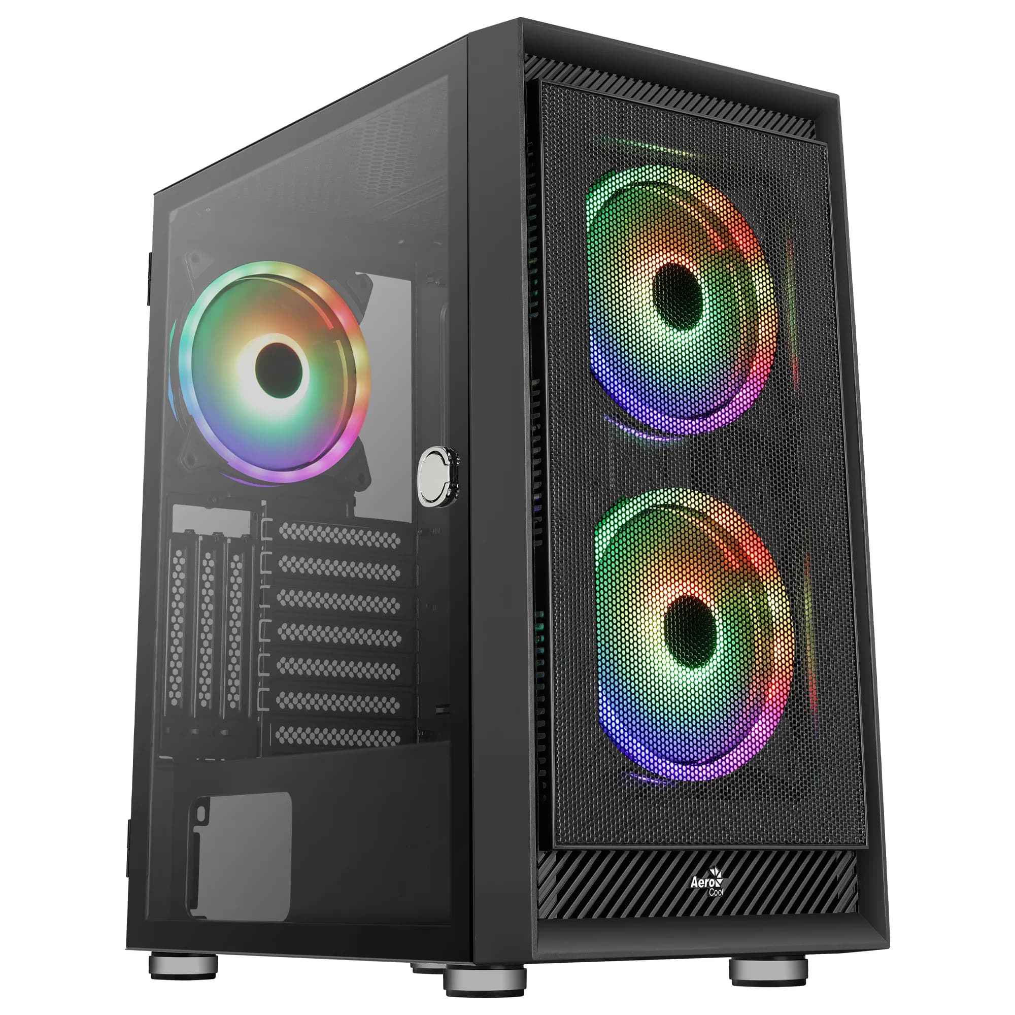 AeroCool Graphite V3 -miditornikotelo RGB-valaistuksella, musta – AEROCOOL