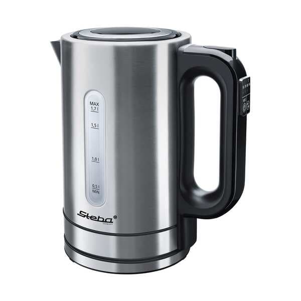 STEBA WK 21 Inox -vedenkeitin, 1,7 l, 2200 W, ruostumaton teräs – Steba