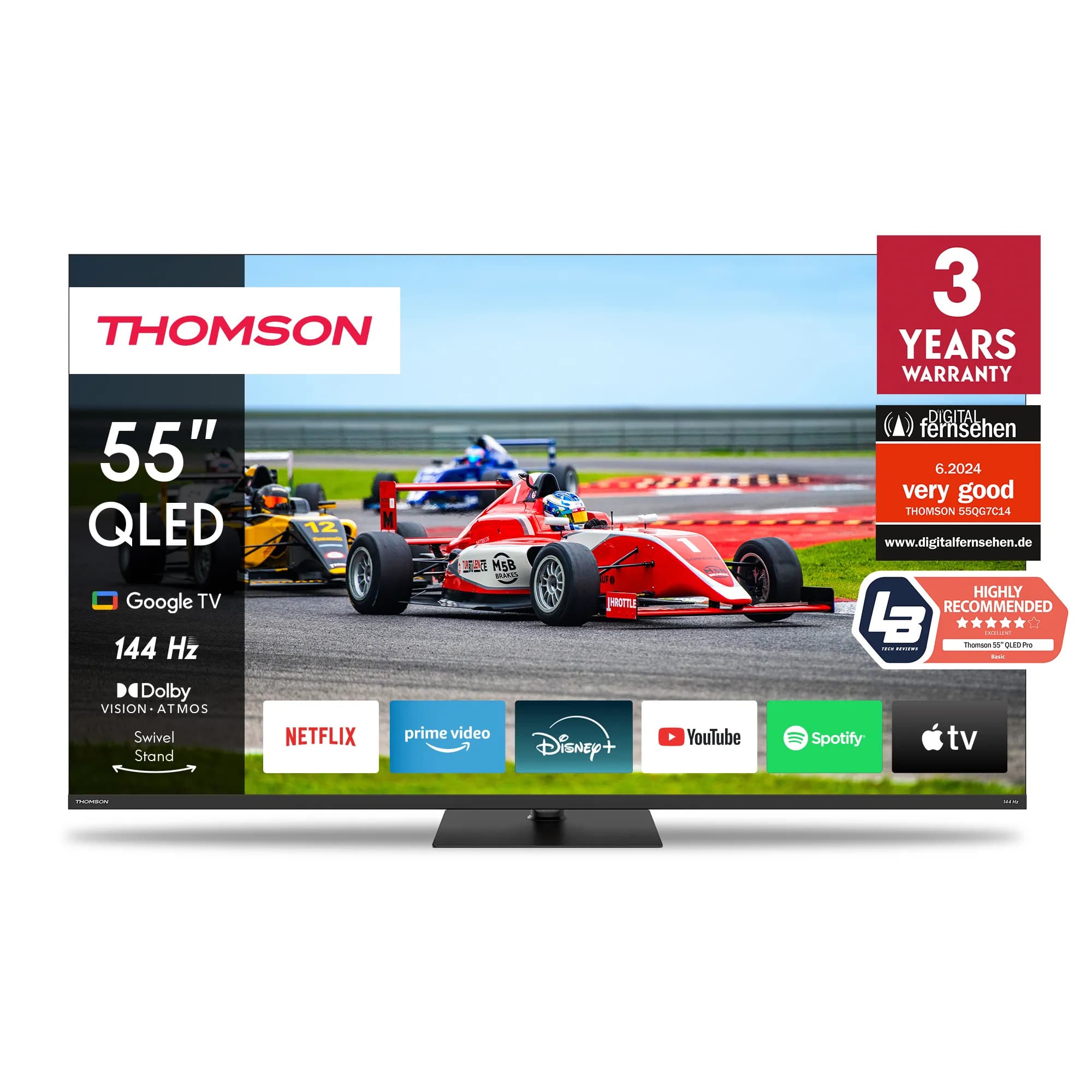 Thomson 55QG7C14 55" 4K QLED Google TV, 144 Hz, Dolby Vision, HDR10 – THOMSON