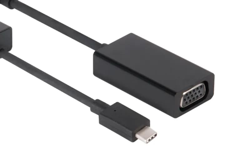 Club 3D USB-C 3.1 - VGA Active -sovitin, Musta – Club 3D