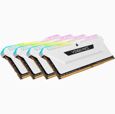 Corsair VENGEANCE RGB PRO SL 64 Gt (4 x 16 Gt) DDR4 3200 MHz, CL16 -muisti, valkoinen (XMP)
