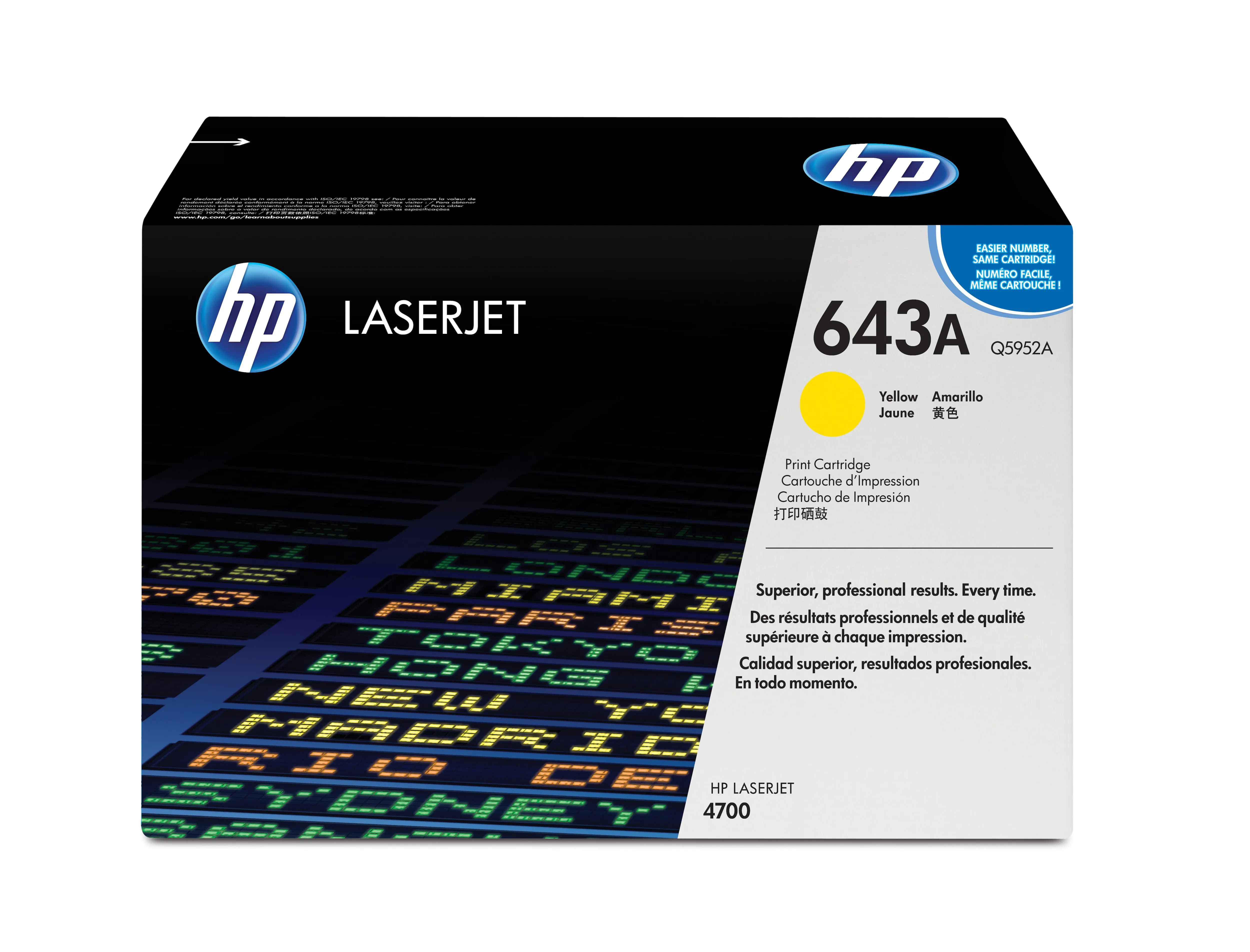 HP 643A -laservärikasetti, keltainen – HEWLETT-PACKARD