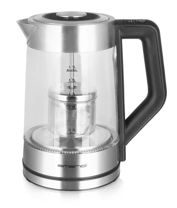 Emerio WK-122730 -vedenkeitin, 1,7 l, 2200 W, musta/ruostumaton teräs – EMERIO