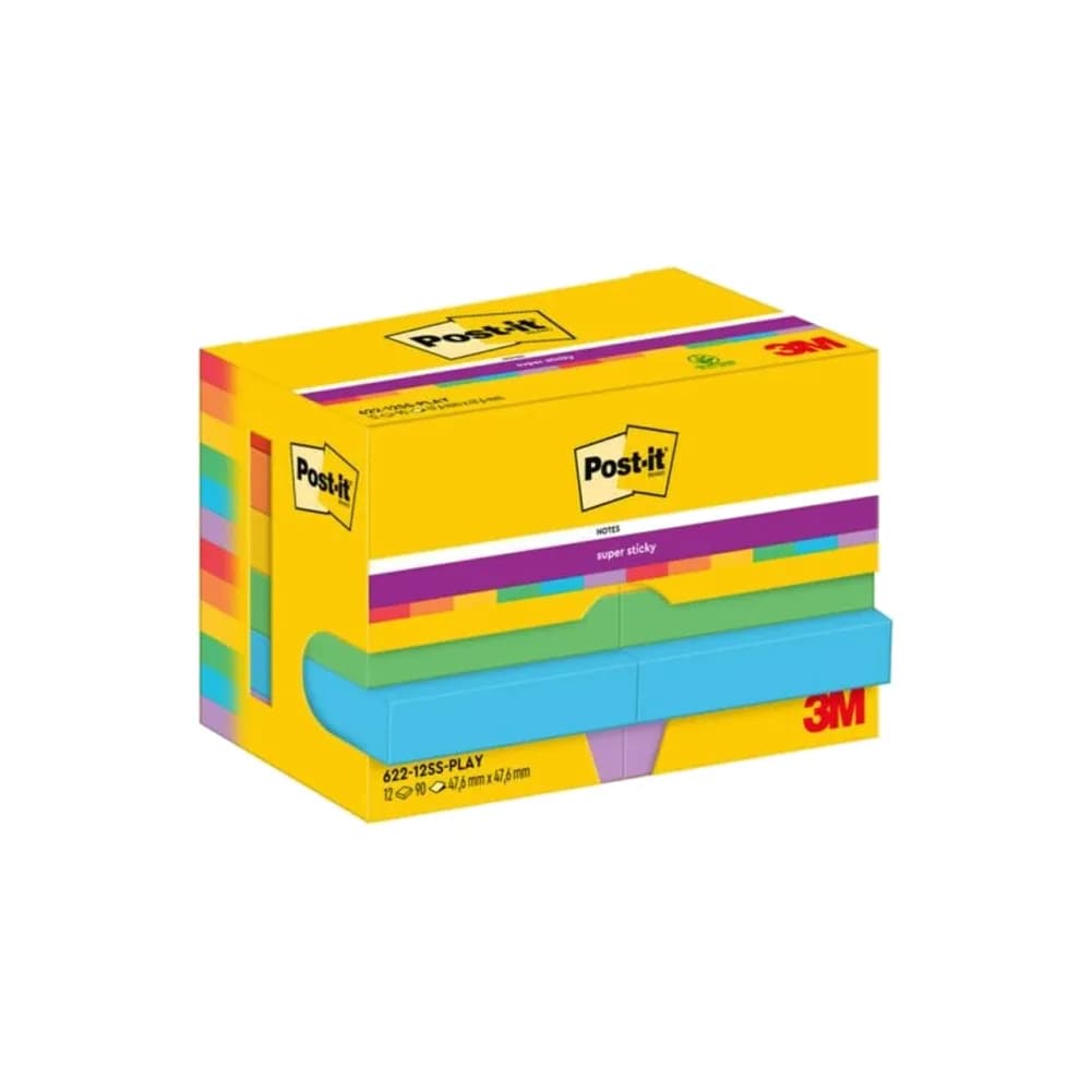 Post-it SS Playful 47,6x47,6 90sh (12) – 3M