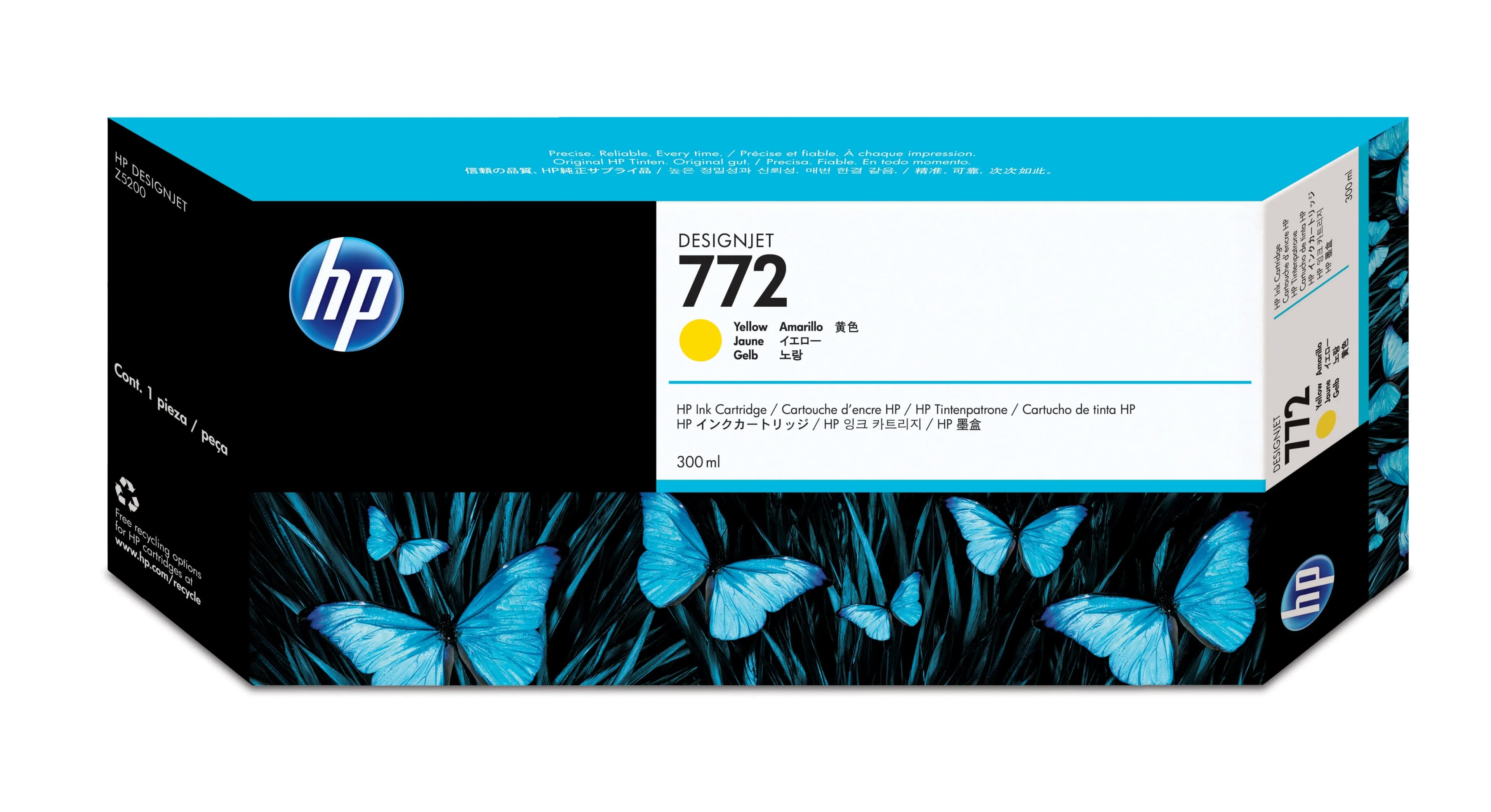 HP 772 CN630A-mustekasetti, 300 ml, keltainen