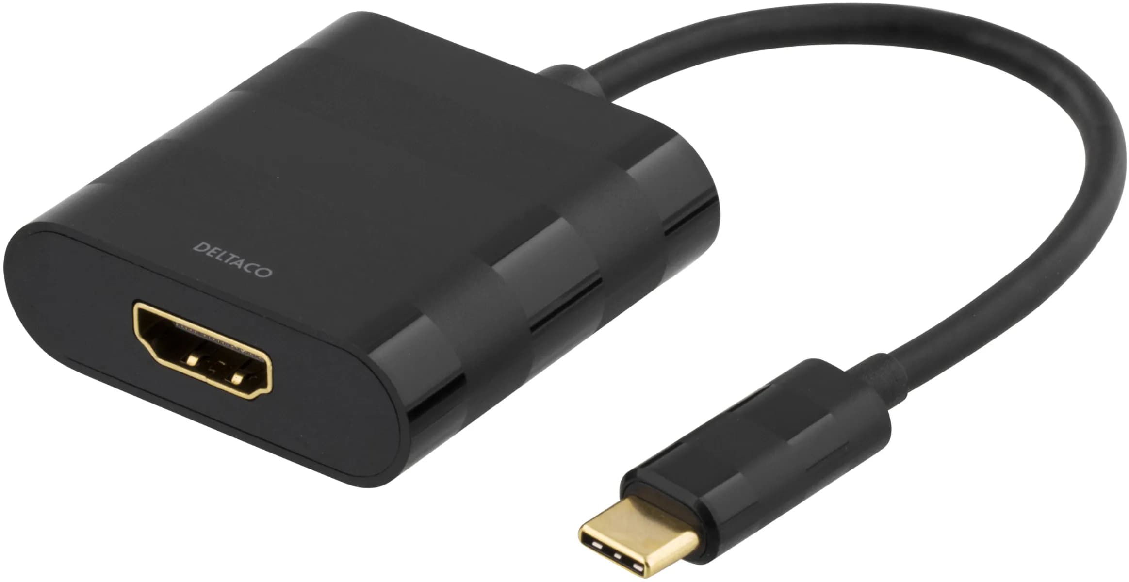 Deltaco  USB-C – HDMI -adapteri, Musta – Deltaco