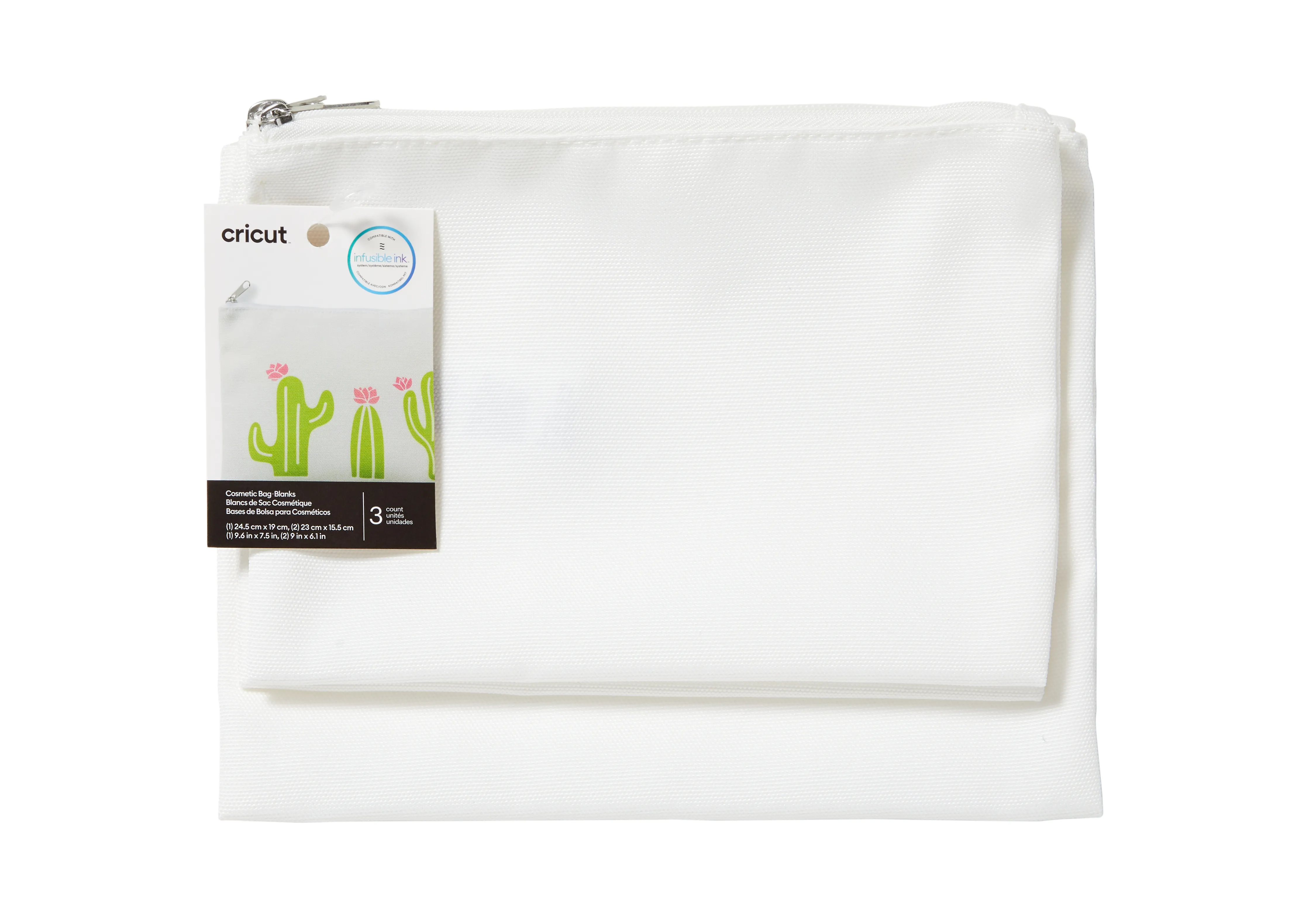 Cricut Lilen Cosmetic Bags 3-pack (Infusible Ink Blank) – CRICUT