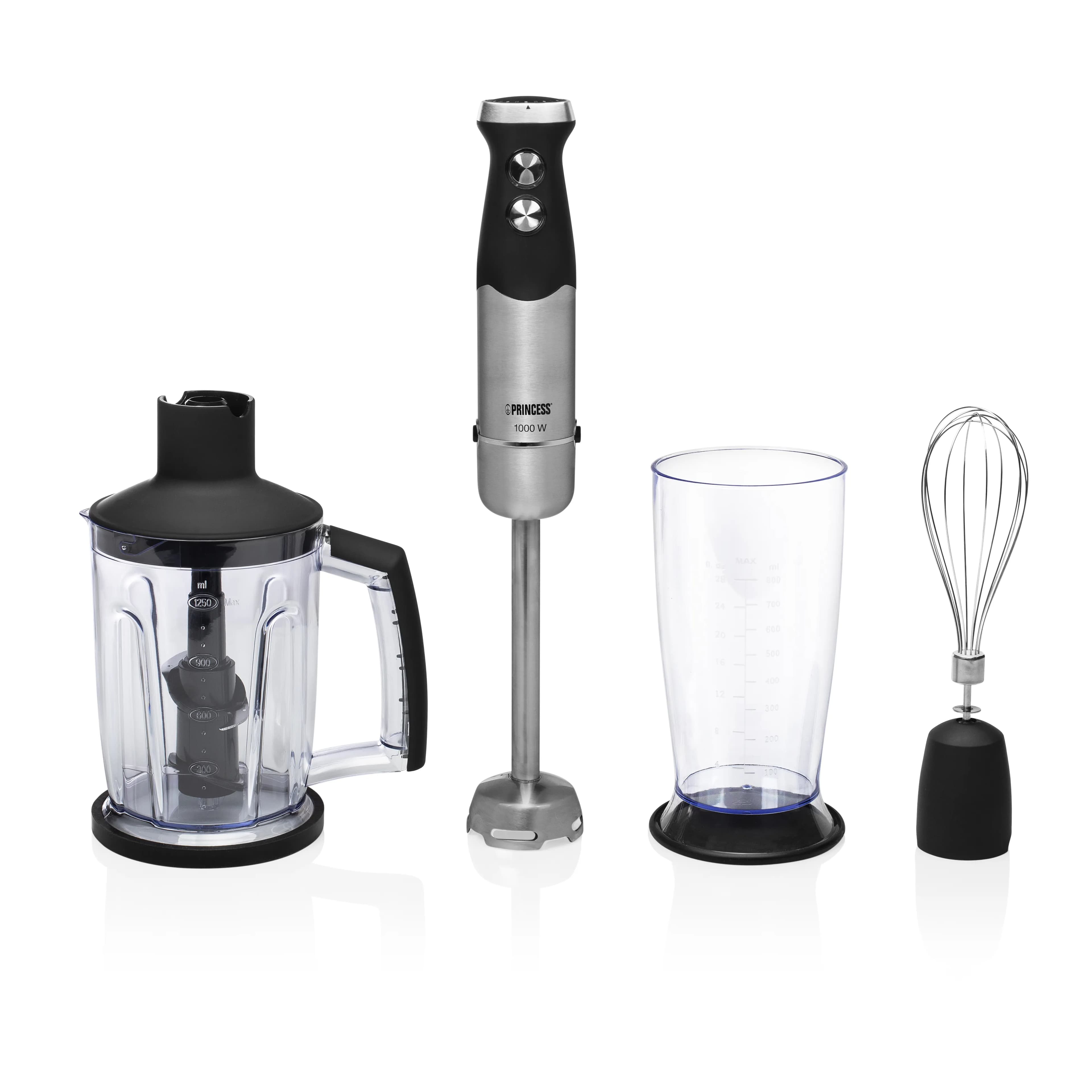 Stavmixer set 1000W XL rostritt stål